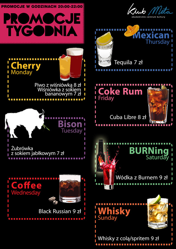 Klub Meta - promocje tygodnia promocje w klubie Meta